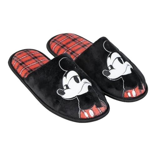 CERDÁ LIFE'S LITTLE MOMENTS Unisex Kinder Zapatillas De Casa Abierta Mickey Hausschuhe, Schwarz, 40/41 EU