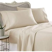 3-Piece Duvet Cover Set - Premium 1200 Thread Count 100% Pima Cotton, Ultra Soft & Breathable - Zipper Closure & Corner Ties, Twin/Twin XL- Beige