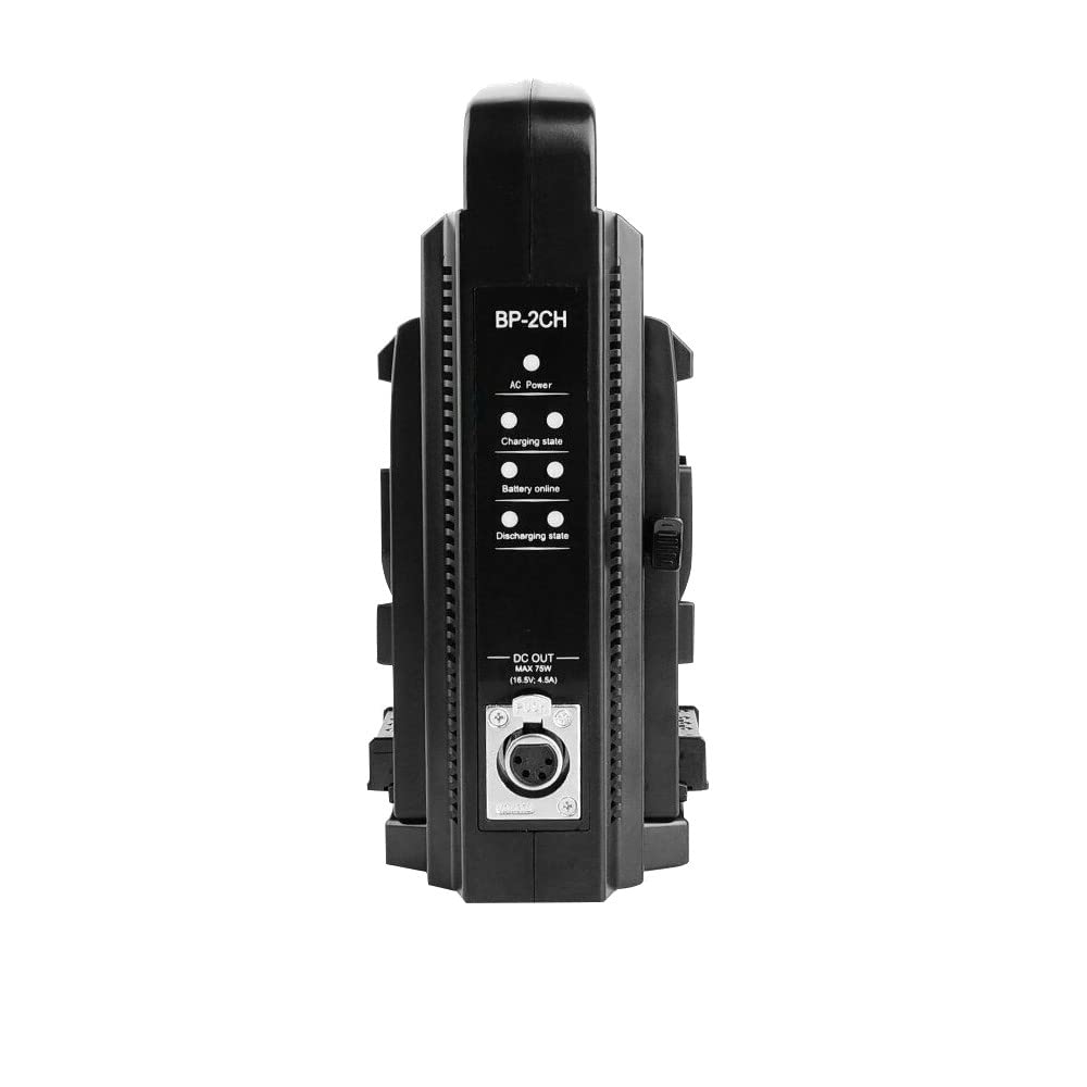 Trade-Shop V-Mount Li-Ion Akku Dual-Ladegerät inkl. Ladekabel Eurostecker für Sony BP-95WS BP-150WS BP-190WS BP-230W BP-285W BP-300W BP-L80S BP-L40A