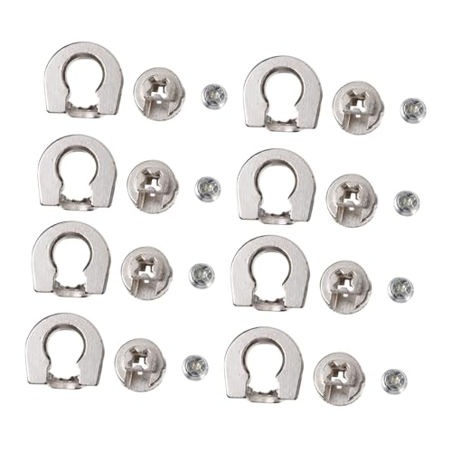 Beaupretty 10 pezzi Connettori Eccentrici in Lega per Mobili Fissaggi Resistenti per Ripiani Armadio Cucine e Giunti Mobili Pratici e Durevoli per Casa e Ufficio