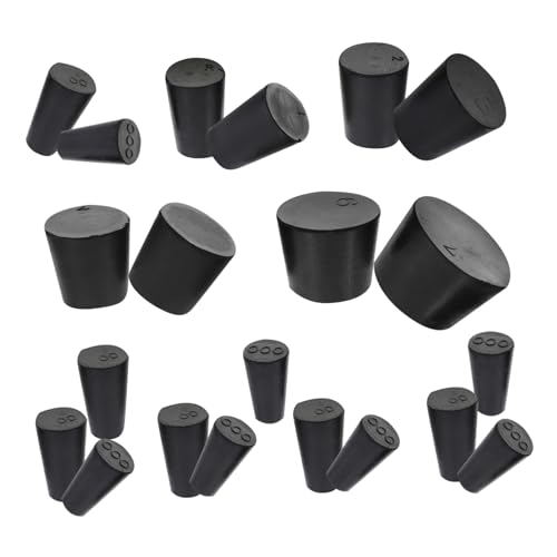 Bouchons caoutchouc tapered lot de 27 pièces étanches tailles assorties pour laboratoires