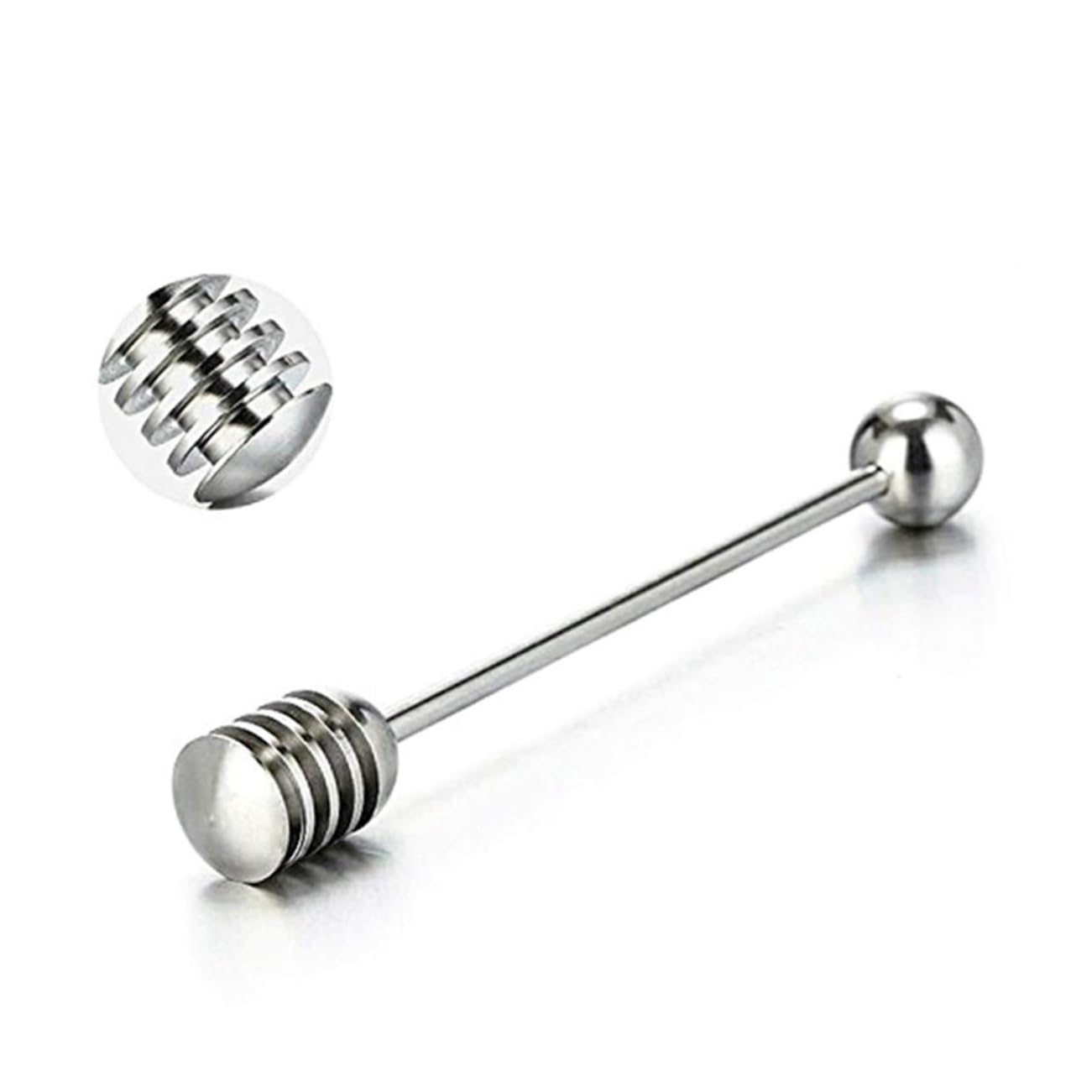 FUNOMOCYA 3pcs Syrup Stirrer Honey Sticks Stainless Steel Honey Stirrer Honey Stirring Spoon Honey Stir Sticks Silver