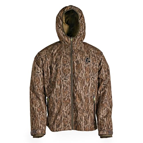 Gator Waders Men's Terra4 Windproof Water-Resistant Fleece-Lined Body Active Outdoor Waterfowl Hunting Full Zip Hooded Jacket