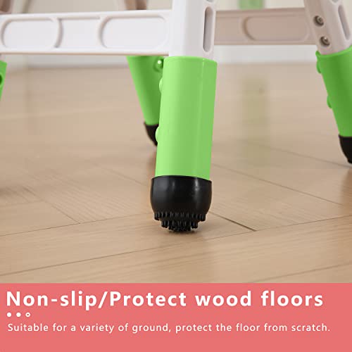 Adjustable Kid Chairs Indoor 3 Level Adjustable Suitable For Children Age 2-6. Maximum Load-Bearing 220Lbs Suitable For Family Classroom And Nursery Child Seat Set (2-Pack-Green) #TOP2