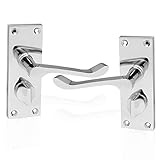 Elegante estilo victoriano: con un acabado cromado pulido y un diseño clásico victoriano, estas manijas de puerta de privacidad para baño añaden elegancia atemporal a las puertas interiores de tu hogar.