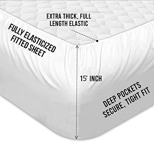 Top Split King-Mediterranean Blue Sheet Set For Split-Head Adjustable Bed, 32" Split At Top, Soft, Breathable 800-Thread-Count 100%-Long-Staple-Cotton Top-Split Sheet-Set, Fits 15 Inch Deep-Pocket #TOP3