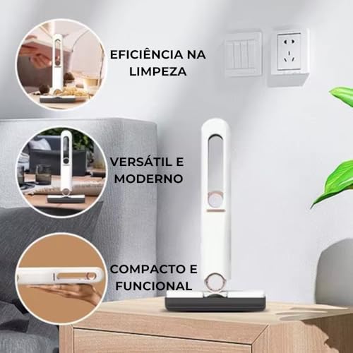 Mini Rodo Mop Rodinho Pia Esponja Absorvente Lavável Ajuste 180 Graus Retrátil Limpeza Vidro Mesa Ja