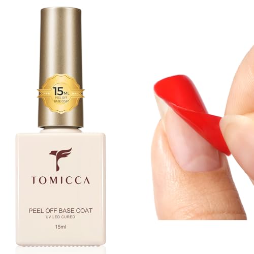 TOMICCA 15 ML Peel Off Base Coat UV Gel Soak Off UV / LED Smalto Base Coat per Nail Art Nail Art Nail Art Kit Manicure Kit per Nail Art Fai da te