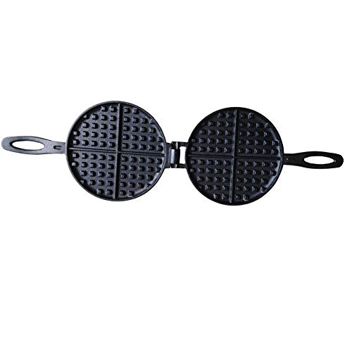HAWOK Cast Iron Waffle Iron Waffle Maker Dia 6.5inch - Thumbnail 3