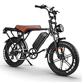🚲SAFTY & LONG RANG E-Bike: V8 Electric Bike offers the perfect blend of style, durability, and functionality. The e-bike is equipped with a large M5 LCD display that shows the speed, battery level, odometer and other information of the e-bike,LCD hea...