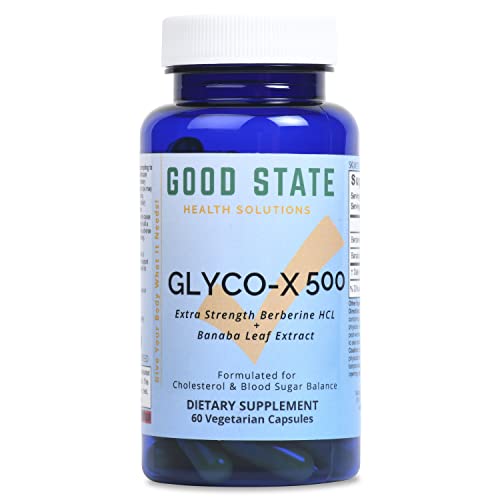 Good State Glyco-X 500 with Berberine HCL (500mg per capsule - 60 veggie capsules total)