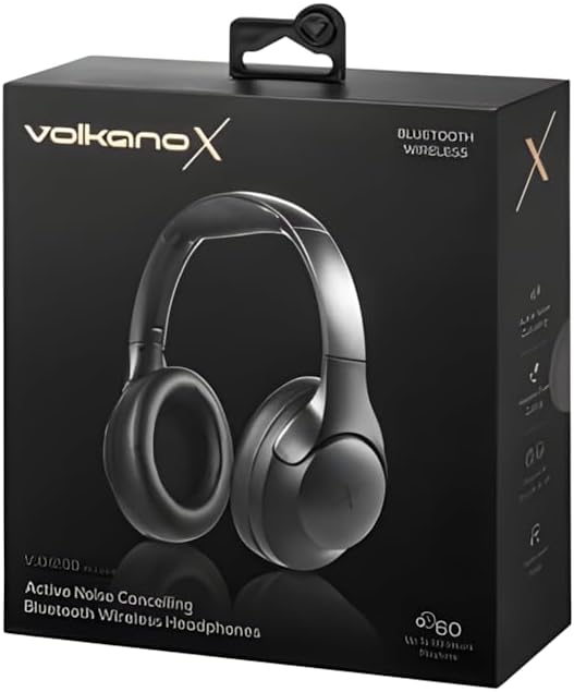 VolkanoX VXH100 Bluetooth Headphones side view juri l-port tal-iċċarġjar