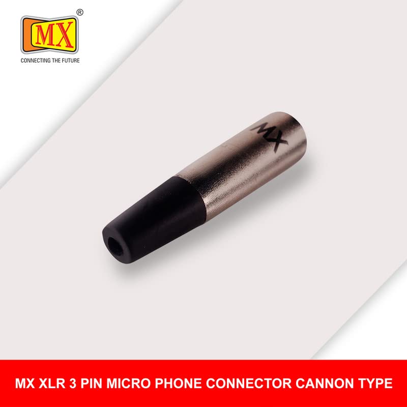 Image of MX 3 Pin XLR Microphone pin Pure Copper Nickel Plated for High Conductivity microphone (3-pin microphone male XLR, Pack of 4, Male Connector)