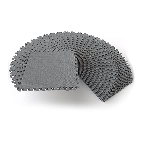 image for BalanceFrom 24x24 Inch EVA Interlocking Foam Exercise Tile Mat – Non