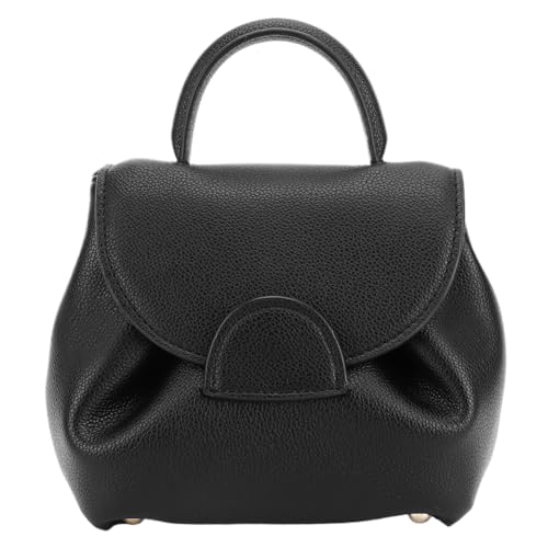 Sac crossbody pour femmes petit format en faux cuir noir de luxe
