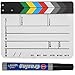 EVTSCAN Portable Director Scene Clapperboard,Acrylic Movie Film Clap Board Clapperboard with Dry Erase Pen for Shoot Props Advertisement Home Decoration(PAV1CWE4)