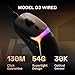 GLORIOUS Gaming Model O3 Wired Gaming Mouse - Ultralight 54g Weight, 130M Click Optical Switches, 30K DPI BAMF 3.0 Sensor, 750 IPS Tracking, 50G Acceleration, Supports All Grip Types - Black
