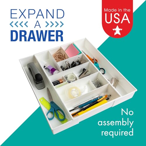 Dial Industries Expandable Junk Drawer Desk Organizer Storage Tray - Thumbnail 2