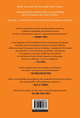 Império da dor: A ascensão e queda de uma das mais poderosas famílias americanas e seu criminoso imp