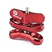 BGNing 1inch Diving Lights Ball Butterfly Clip Underwater Tripod Clamp 2 Mount Hole Clamp Adapter for Underwater Diving Light Arm System (Red)
