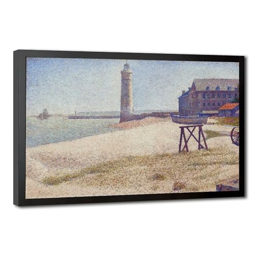 Impressions sur toile Honfleur Seurat tableau haut de gamme avec cadre suspendu