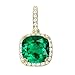 DazzlingRock Collection 18 carats Or jaune Coussin Vert Émeraude artificelle