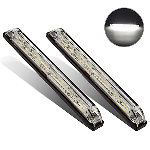 Tira de luces LED blanca de 8" para vehículo 2 piezas miniatura 1