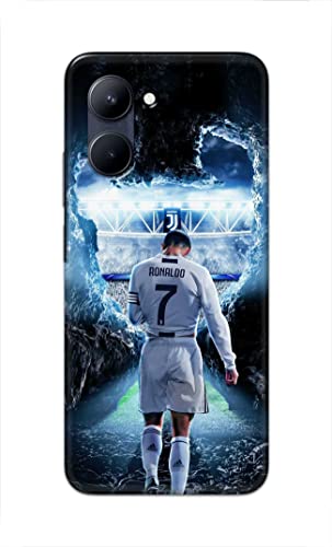 Image of Printed Hard Back Cover Case for Realme C33 Back Cover (Footbal Legend) -702