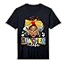 Mens African American Teacher Life Messy Bun Afro Teacher Performance T-Shirt