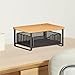 IEUDNS Desktop Printer Stand Storage Organizer Multipurpose Space Saving Rustic Microwave Rack Small Printer Table for Tabletop Dorm, Style C