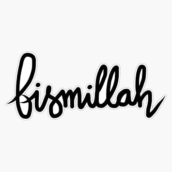 Quran Quotes Bismillah Bumper Sticker Vinyl Decal 5"