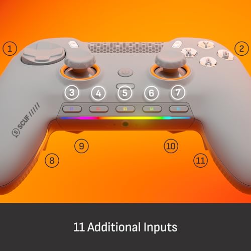 Image of SCUF ENVISION PRO WIRELESS V2 (2025) PC Only Gaming Controller - Light Gray | Anti-Drift Thumbsticks, Five Remappable G-Keys, Remappable Back Paddles, Instant Triggers