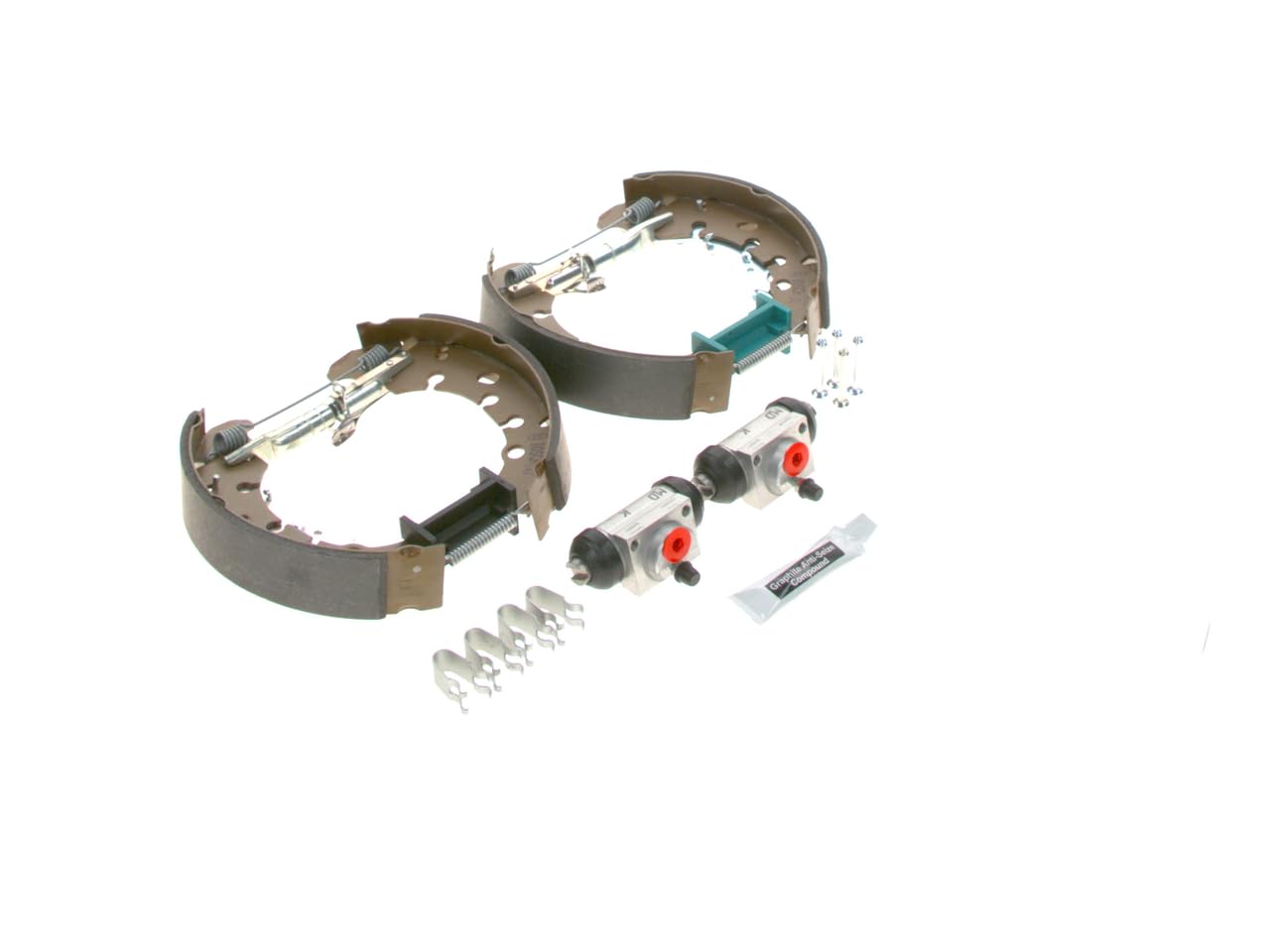 Bosch KS668 Kit Super Pro - hintere Trommelbremsenset - ein vormontiertes Set, zwei Radbremszylinder, vier Bremsbacken