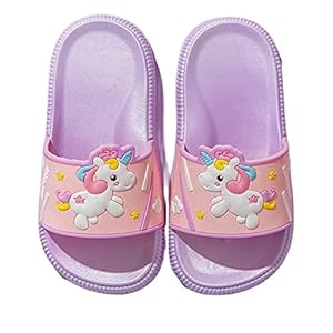 NUGKPRT flip flop,Kids Slippers Children Beach Shoes Casual Sandals Girl Cartoon Rainbow Home Summer