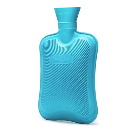 HomeTop Premium Classic Rubber Hot Water Bottle, Great for Pain Relief, Hot and Cold Therapy (2 Liters, Blue)
