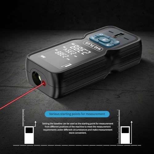 Bild 5 - Entfernungsmesser REVASRI Professional, Laser-Entfernungsmesser 70M mit M/In/Ft Wasserwaage USB Aufladbar Laser distanzmesser für Entfernung/Fläche/Volumen/Pythagoras/Kontinuierlich