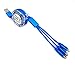 DeHasion 2 Packs 5ft 3 in 1 Charging Cable Retractable Multi Charger Cord Multiple USB Cable Micro USB Type C Universal 3 in 1 USB Cord for All Phones Samsung, Moto, BlackBerry, Nokia, LG, (Blue)