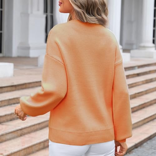 Womens Sweaters Classic Round Neck Long Sleeve Knitted Pullover Trendy Knit Bows Graphics Loose Sweater 2025 New Jumper 5