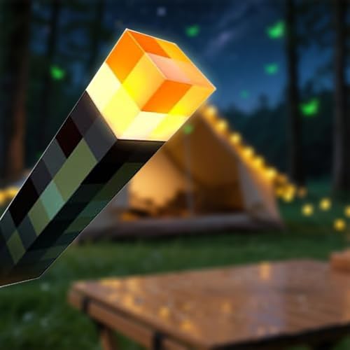 FOGAR LED Fackel Wall Lampe - 11 Zoll LED Nachtlicht, USB wiederaufladbar für Nachttischlampe, Wall Lampe, für Kostüm Cosplay, Wohnzimmer Room Study Room (Gelb)