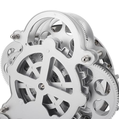 Reloj de mesa con engranajes Irfora mecánico de acero inoxidable para escritorio 8