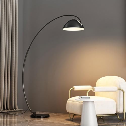 WxuuLTGJR Lámpara de pie para Dormitorio Lámparas de pie de Metal arqueadas Base de mármol Altura Ajustable Lámpara de pie Alta Interruptor de pie Lámpara de pie
