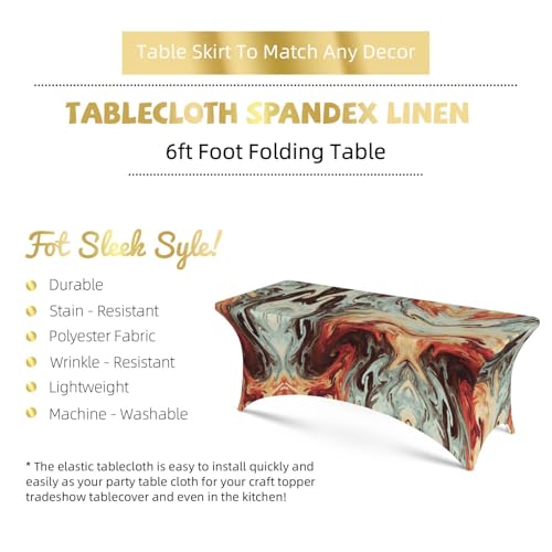 Nappe extensible rectangulaire marron élasthanne anti-plis