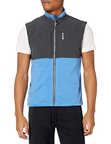 Hi-Tec Men's Fan Point Mesh Back Zip Vest with Active DRI-TEC,Palace Blue,Medium