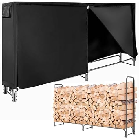 COSTWAY Heavy Duty Firewood Log Rack with Cover Cover