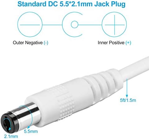 12V 2A Power Supply for LED Strips, Transformer AC 200-240V to DC 12V Driver Converter Adapter 24W with 5ft/1.5m Long Cable, UK Plug, 5.5 x 2.1mm Jack, GS TUV CE Approved
