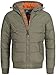 Produktbild Indicode Herren Adrian ZA Steppjacke in Daunenjacken-Optik mit Kapuze | leichte Winterjacke gefütterte Übergangsjacke (Polyester Wattierung) Regenjacke Jacke für Männer Army, 3XL