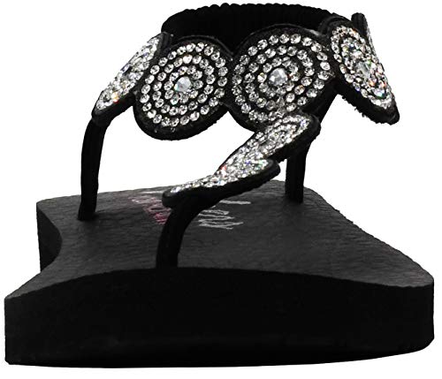 Image of Skechers Women's Meditation - Stars & Sparkle - Circular Rhinestone Slingback Thong