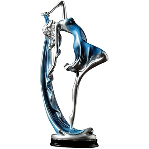 ArtsPavilion Modern Ballet Dancer Statues Graceful Dancing Girl Sculpture Ornament Cover