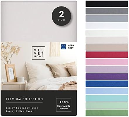 VelvetHome Dziecięce Prześcieradło z gumką 60x120cm | 100% Bawełna czesana | Made in EU | 165gsm | Prześcieradło 60x120 | na łóżeczko dziecięce 60x120 | Jakość Premium | Piękne Kolory