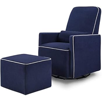 davinci olive upholstered swivel glider and ottoman